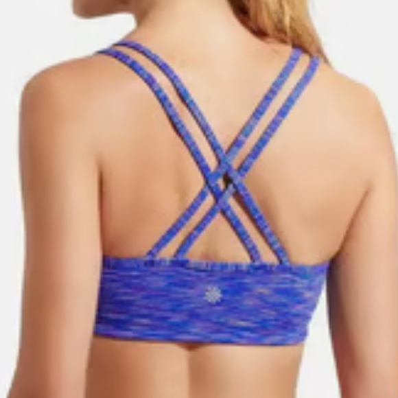 Athleta Women's Blue Strappy Sports Bra Workout Bra Size XL - Picture 8 of 12